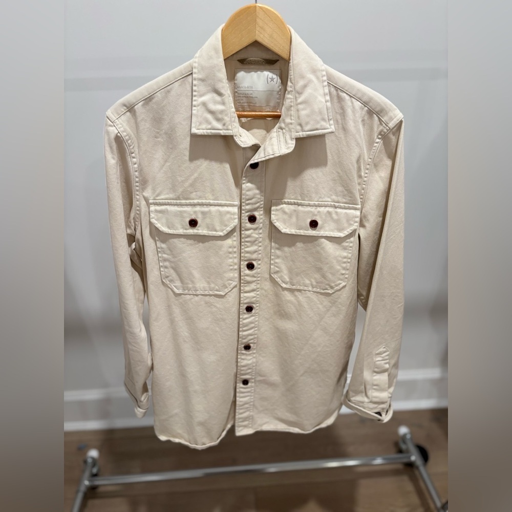 Stone Button-Up Utility Shacket